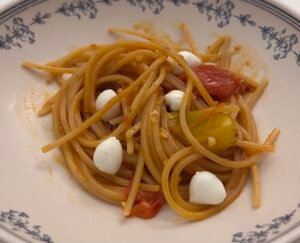 Rainbow Busted Tomato Pasta
