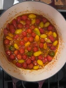 Rainbow Busted Tomato Pasta
