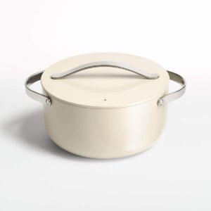 caraway ® 6.5 qt. cream non stick ceramic dutch oven