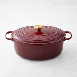 le creuset signature enameled cast iron oval dutch oven